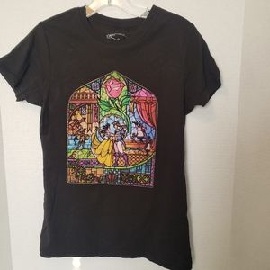 Beauty and the beast stain glass shirt disney